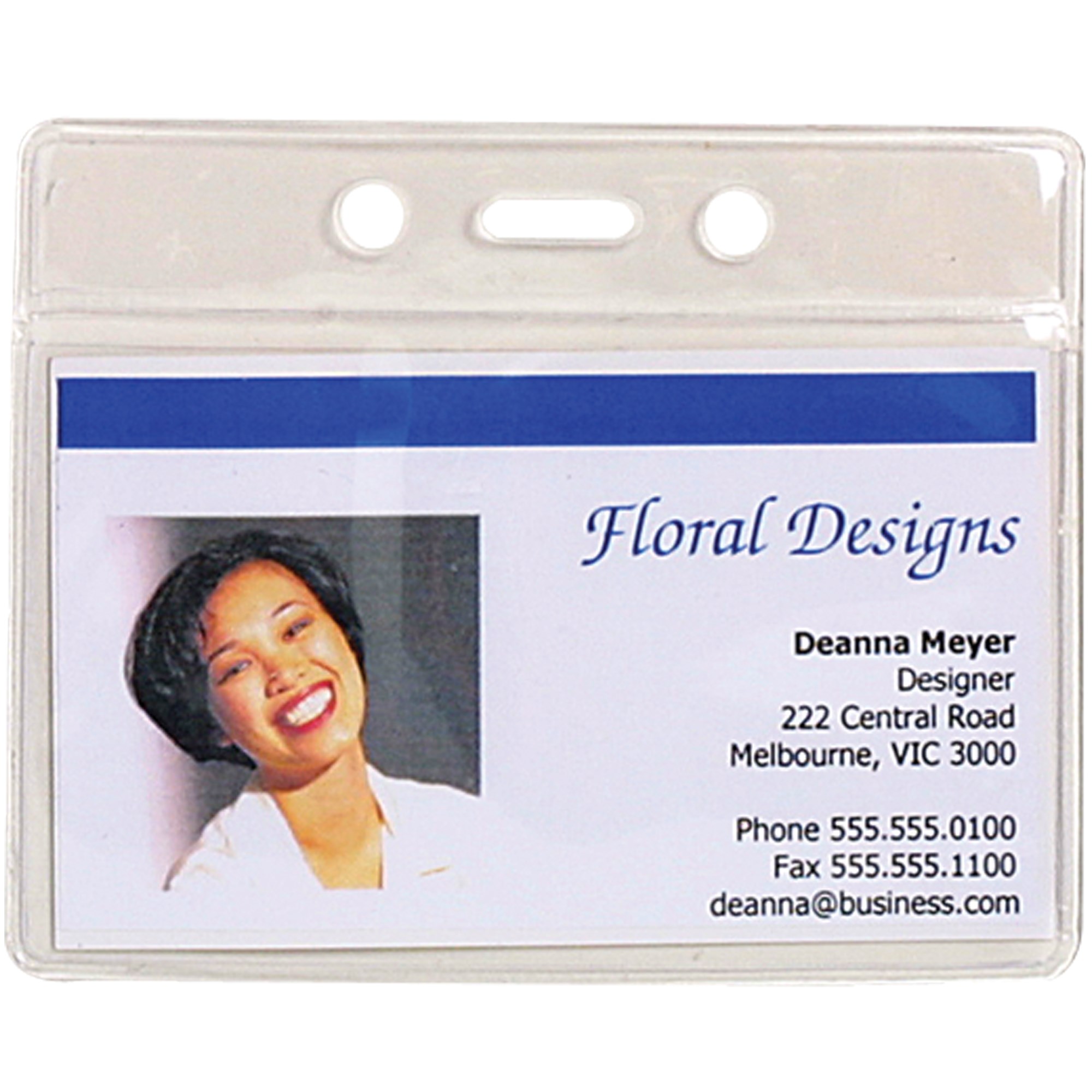 Rexel ID Pouches Landscape 94 x 78mm Clear Pack Of 10