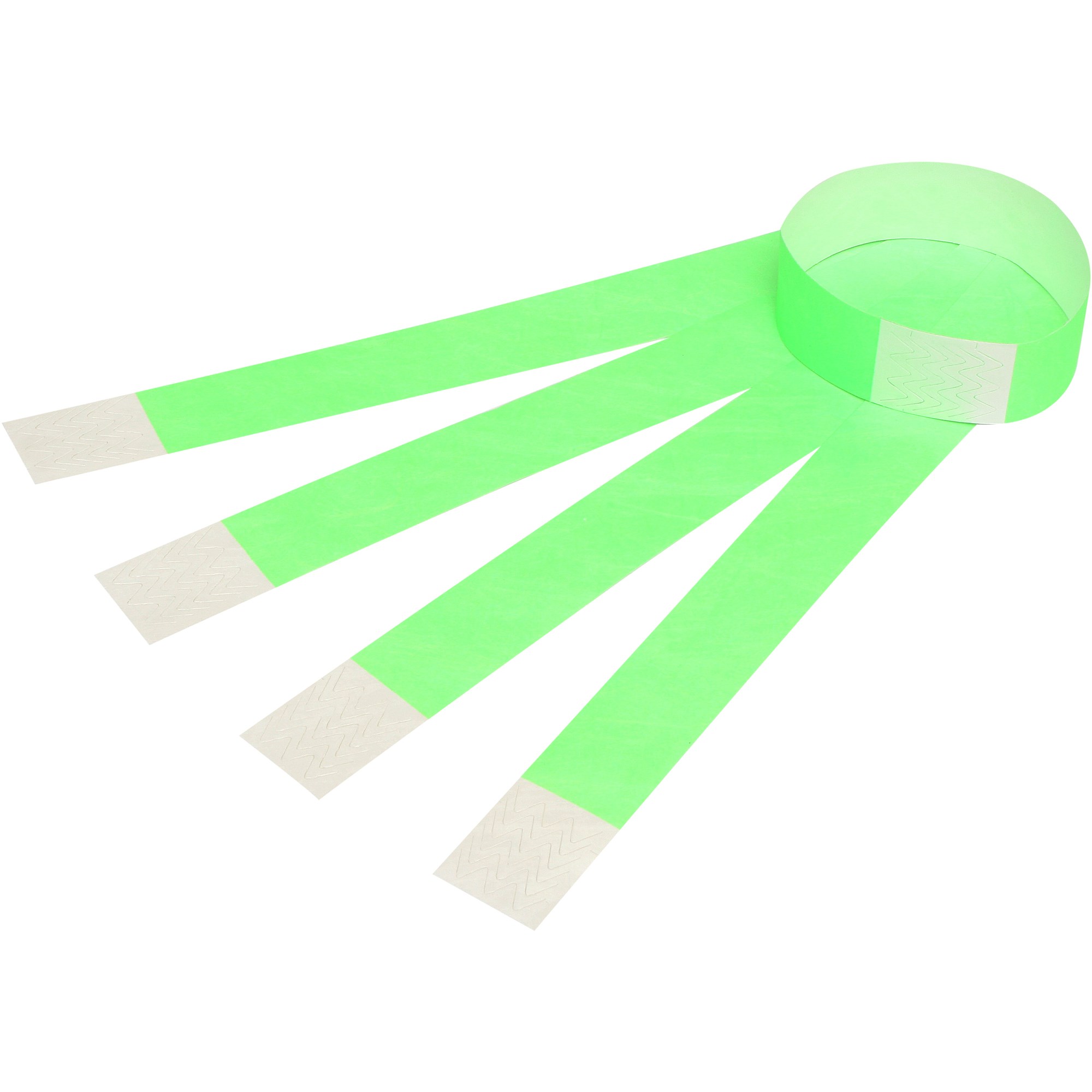 Rexel Wrist Bands With Serial Number Fluoro Green Pack  Of 100