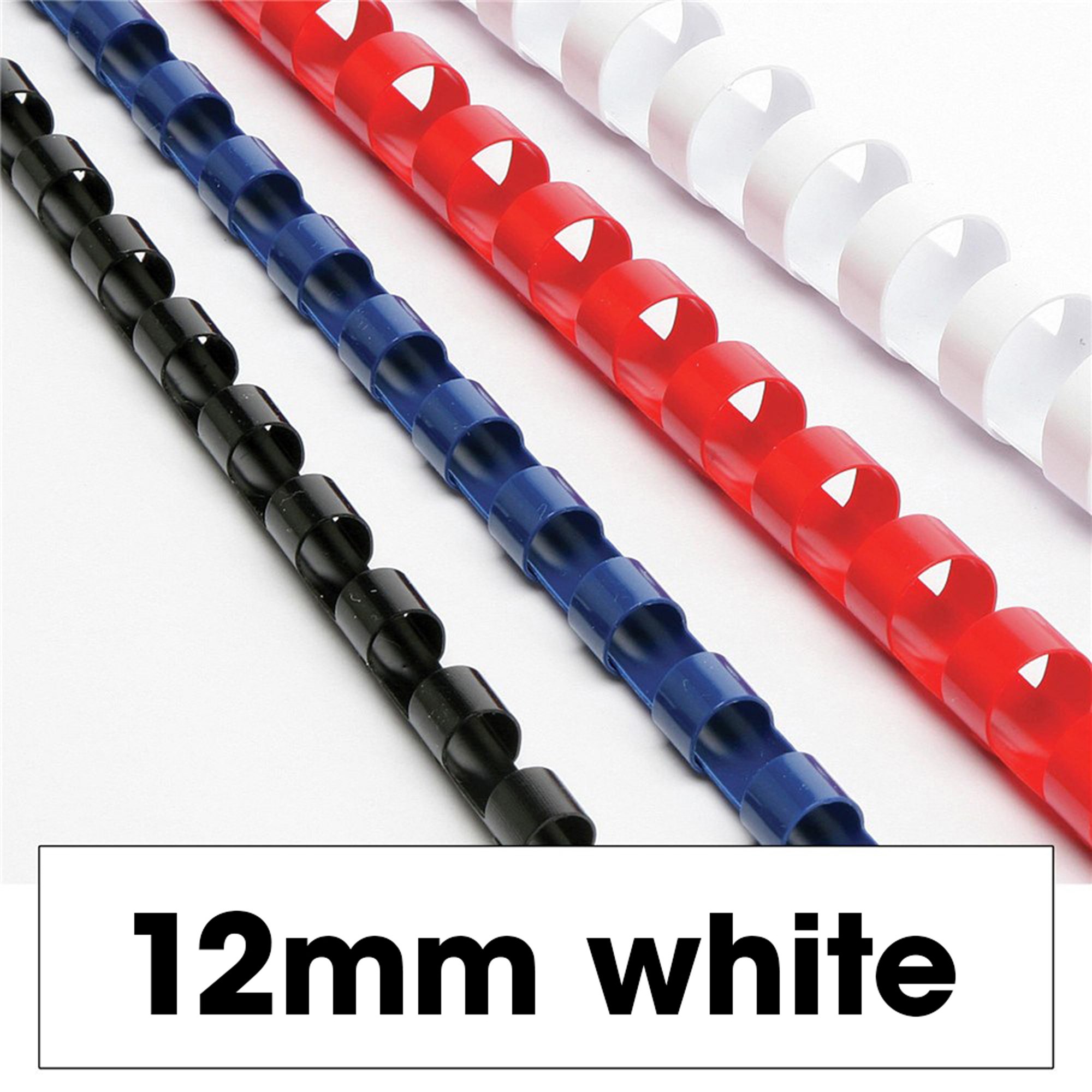 Rexel Plastic Binding Comb 12.5mm 21 Loop 90 Sheets Capacity White Pack  Of 100