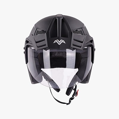 STEELBIRD SBH-23 AVA DV DASHING WITH PEAK BLACK C/V (L)