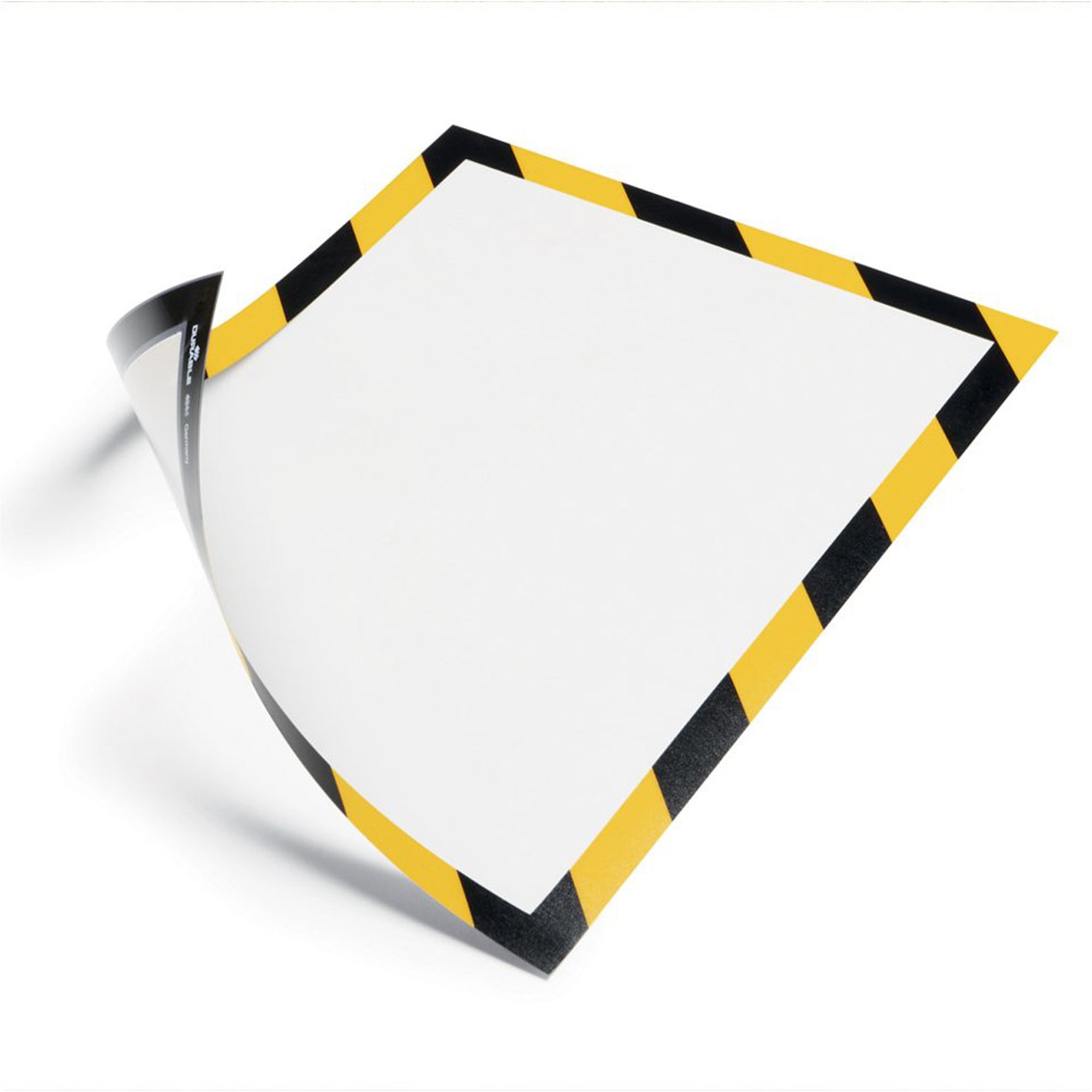 Durable Duraframe Security Self Adhesive Info Frame A4 Yellow/Black Pack  Of 2