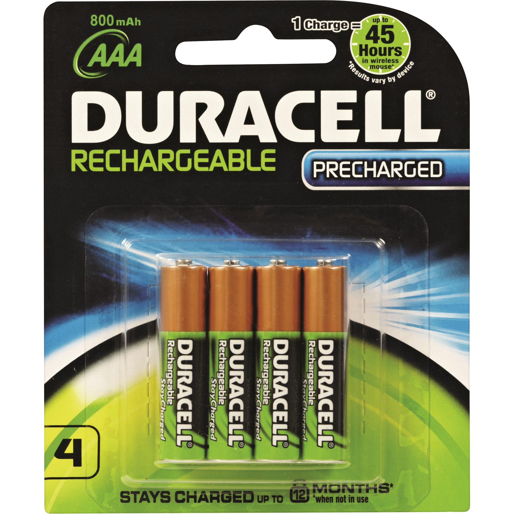 Duracell Rechargeable 900mAH Battery Size AAA Pack Of 4
