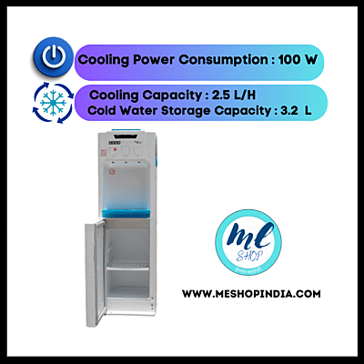 Usha Aquagenie Water Dispenser with Hot, Cold, and Normal Water Options and Storage