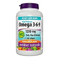 Webber Naturals Omega 3-6-9 200Mg Softgels 150S