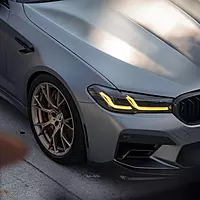 LCI F90 M5 & G30 5 Series CS Yellow DRL Headlight Upgrade (2021–2023 | Laser Headlights Only)
