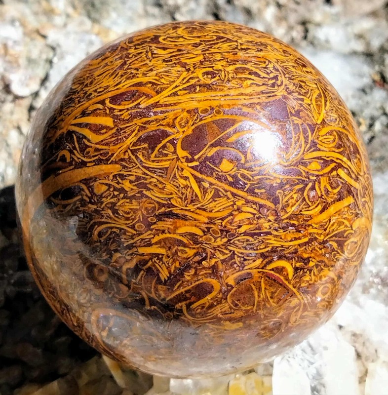 Miriam Jasper / Scrollstone Sphere (India) 51-53mm Miriam Jasper / Scrollstone Sphere (India) 51-53mm
