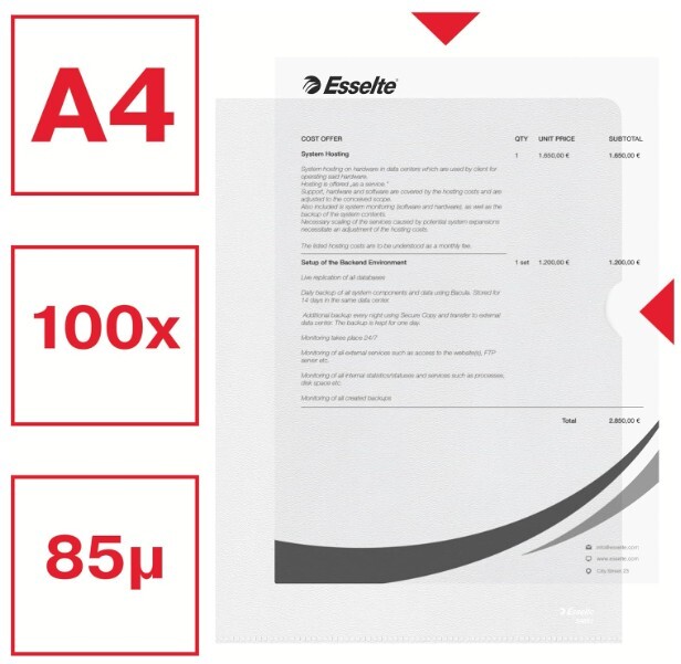 ESSELTE GERMANY 54852 CLEAR L-SHAPE CLEAR 0.9MM ESSELTE GERMANY 54852 CLEAR L-SHAPE CLEAR 0.9MM