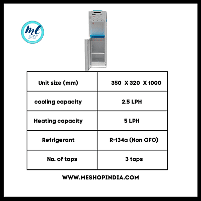 Specification of Usha Aquagenie water dispenser with Storage cabinet