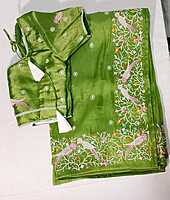 C229: Ready To Ship Beautiful Tissue Silk Saree With Stitched Blouse C229: Ready To Ship Beautiful Tissue Silk Saree With Stitched Blouse