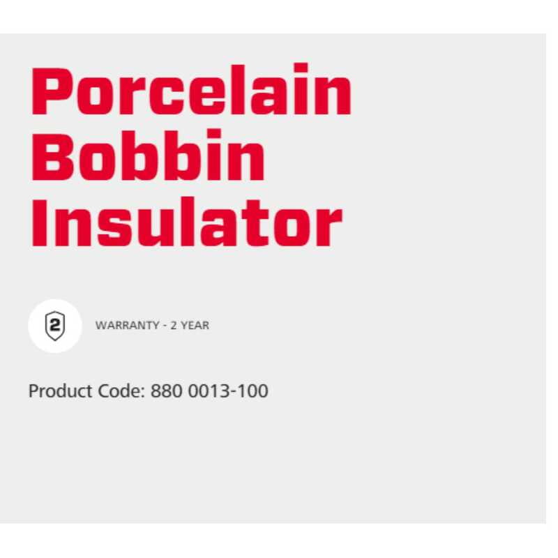Speedrite Porcelain Bobbin Insulator- 10 Pcs