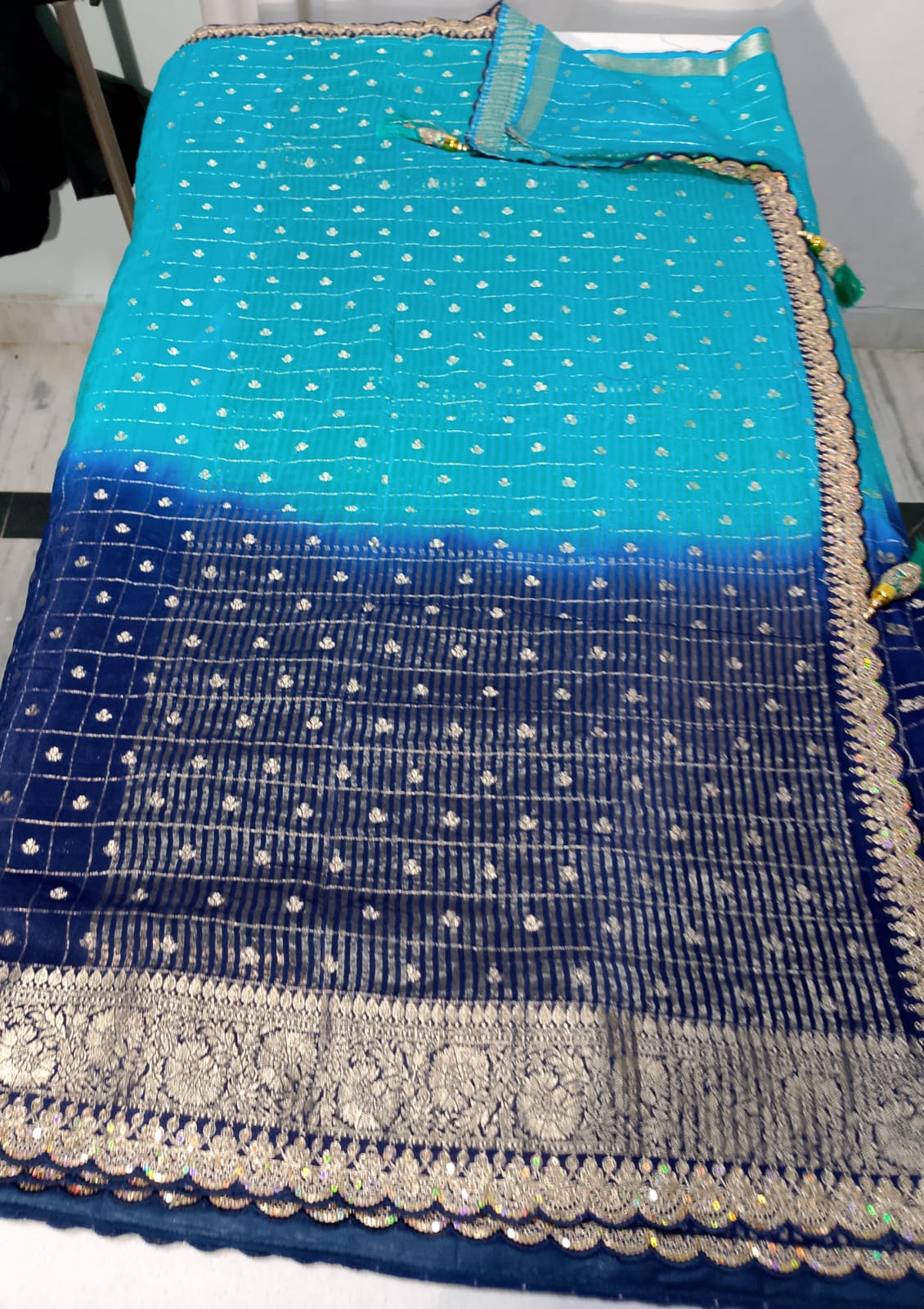 C183: Ready To Ship Beautiful Banarasi Silk Saree With Stitched Blouse C183: Ready To Ship Beautiful Banarasi Silk Saree With Stitched Blouse
