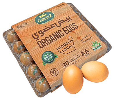 Pack of 30 Gardenz Free Range Organic Eggs - 44 to 70 gm each - No Antibiotics, No Hormones (Grade A)