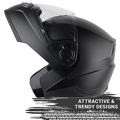 STEELBIRD SBA-7 7-WINGS DASHING BLACK C/V (L) - 1749