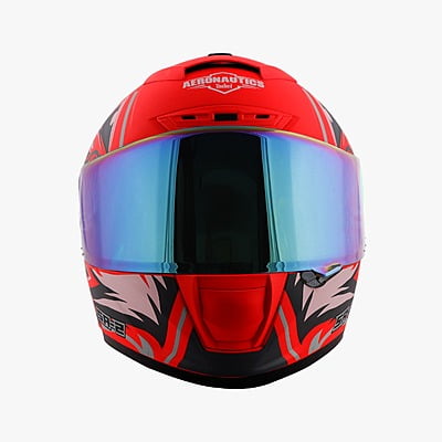 STEELBIRD SA-2 VILLAIN FLUO WATERMELON /GREY C/V (M) + EXTRA RAINBOW VISOR