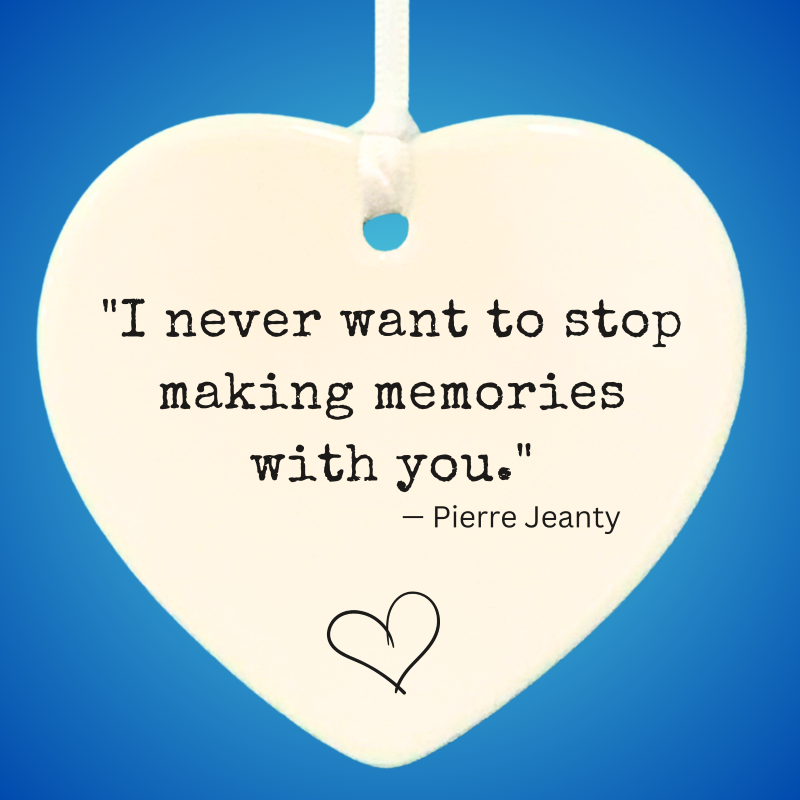 3" Heart Ceramic Ornament – I Never Want- Romantic Keepsake Engagement, Wedding, or Anniversary