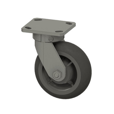 6" Donut Swivel Plate Caster Gray-Non Marking 6" Donut Swivel Plate Caster Gray-Non Marking