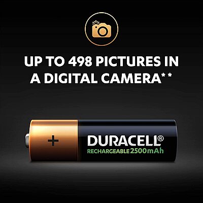 Duracell AA 2500mAh Rechargeable battery (Pack of 2)