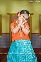 V134: Beautiful Kotta Banarasi Silk Kids Lehnga Set