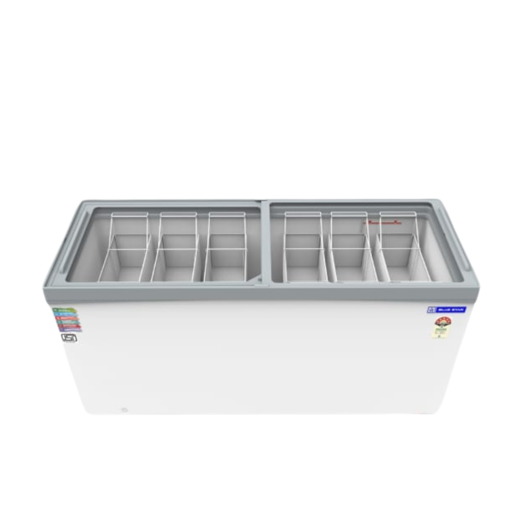 Interior View of Blue Star 475 Litre Deep Freezer with Ample Storage Space Interior View of Blue Star 475 Litre Deep Freezer with Ample Storage Space