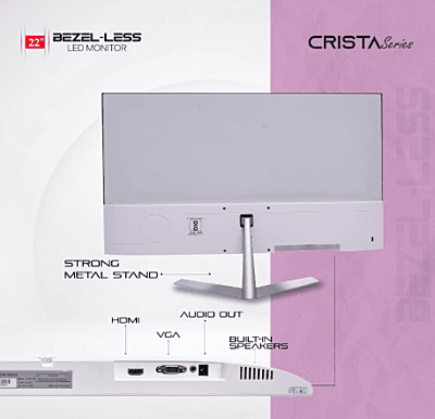 Zebion Monitor 22" Crista Series - Borderless Zebion Monitor 22" Crista Series - Borderless