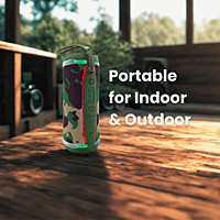 Portable Bluetooth Speaker - Camouflage Design with LED Lights, Deep Bass & Waterproof