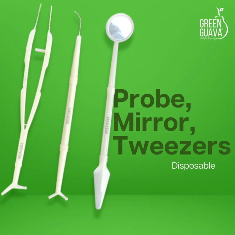 Probe, Mirror, Tweezers (Disposable) Probe, Mirror, Tweezers (Disposable)