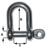 Shackle D - 4mm - Cast Shackle D - 4mm - Cast