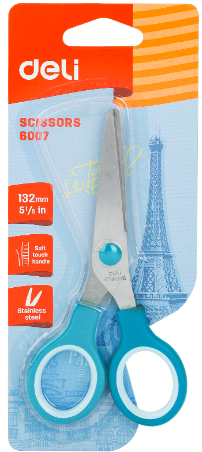 DELI E6007 SCHOOL SCISSOR 5.28" 132MM