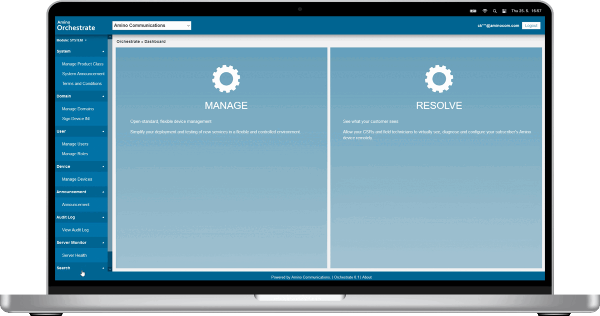 Amino Orchestrate Cloud Management Platform Amino Orchestrate Cloud Management Platform