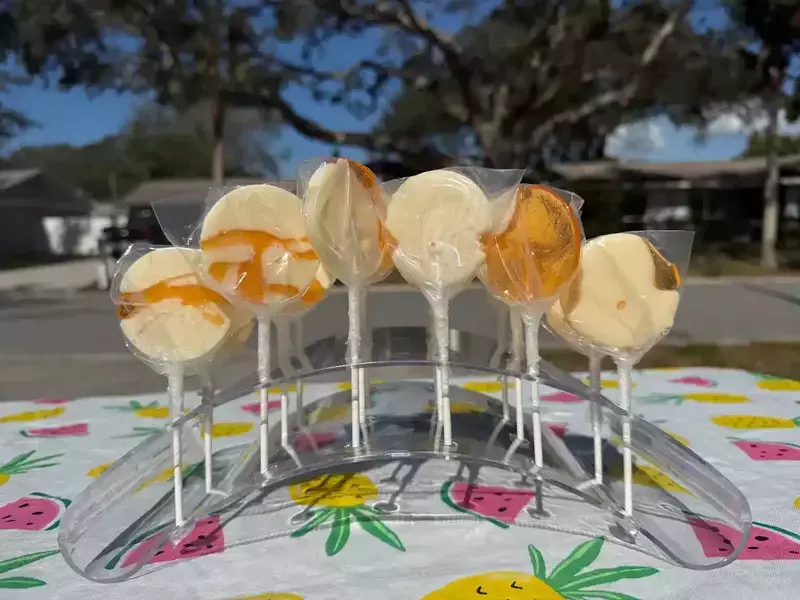 Orange Cream Flavour Lollipop Orange Cream Flavour Lollipop