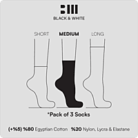 Medium Black Socks 3 Pcs