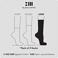 Long Black Socks - 3 Pcs