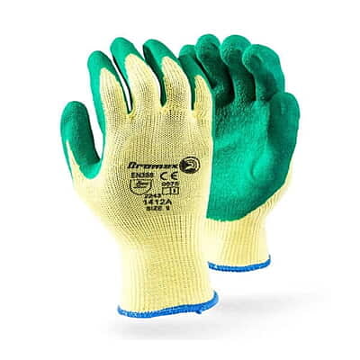 GRIPPER SEAMLESS YELLOW SHELL - CRINKLE RUBBER PALM COATED GRIPPER SEAMLESS YELLOW SHELL - CRINKLE RUBBER PALM COATED
