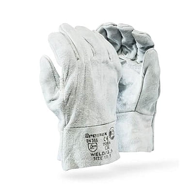 DROMEX CHROME LEATHER DOUBLE PALM  GLOVE