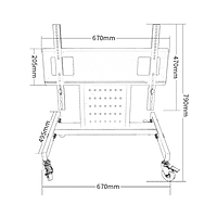 TV Floor Tilt Stand Up to 65" MODEL 602 | BRACKETS
