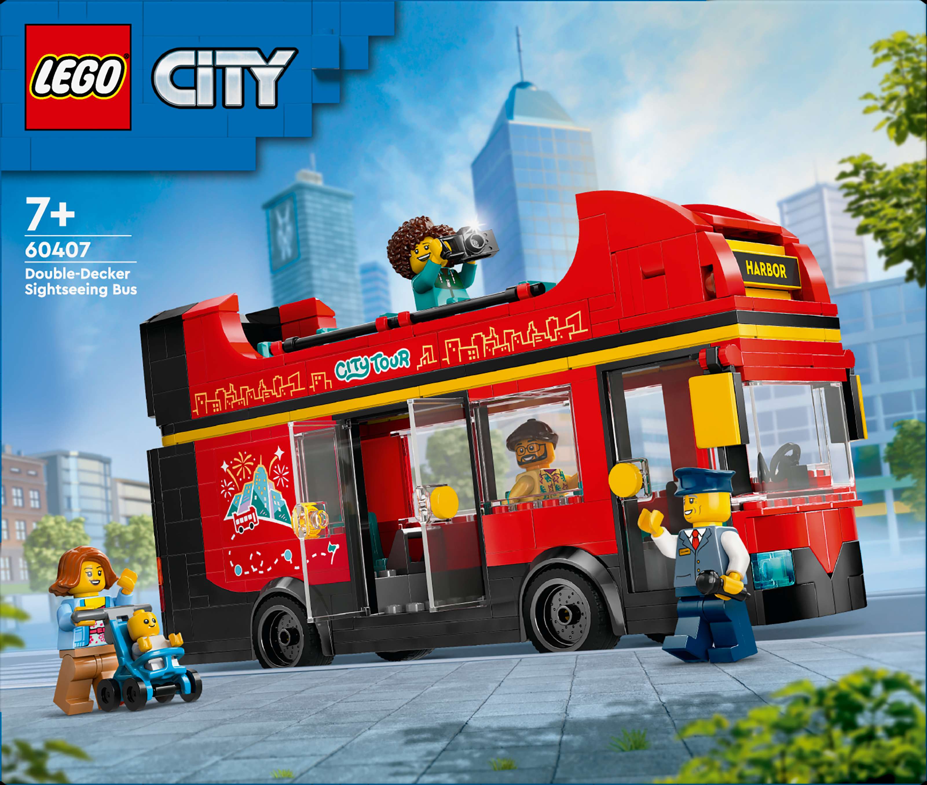 Red Double-Decker Sightseeing Bus