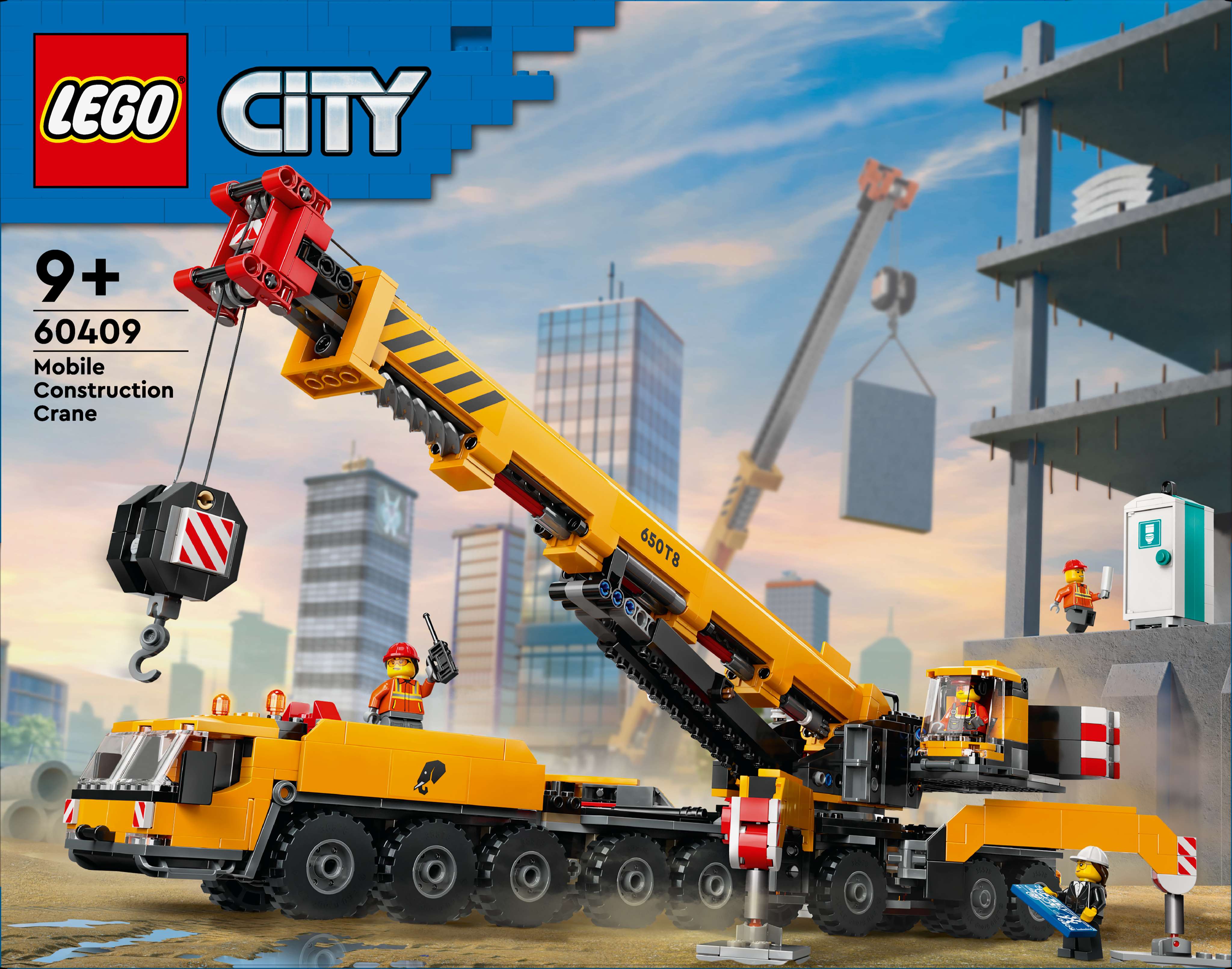 Yellow Mobile Construction Crane