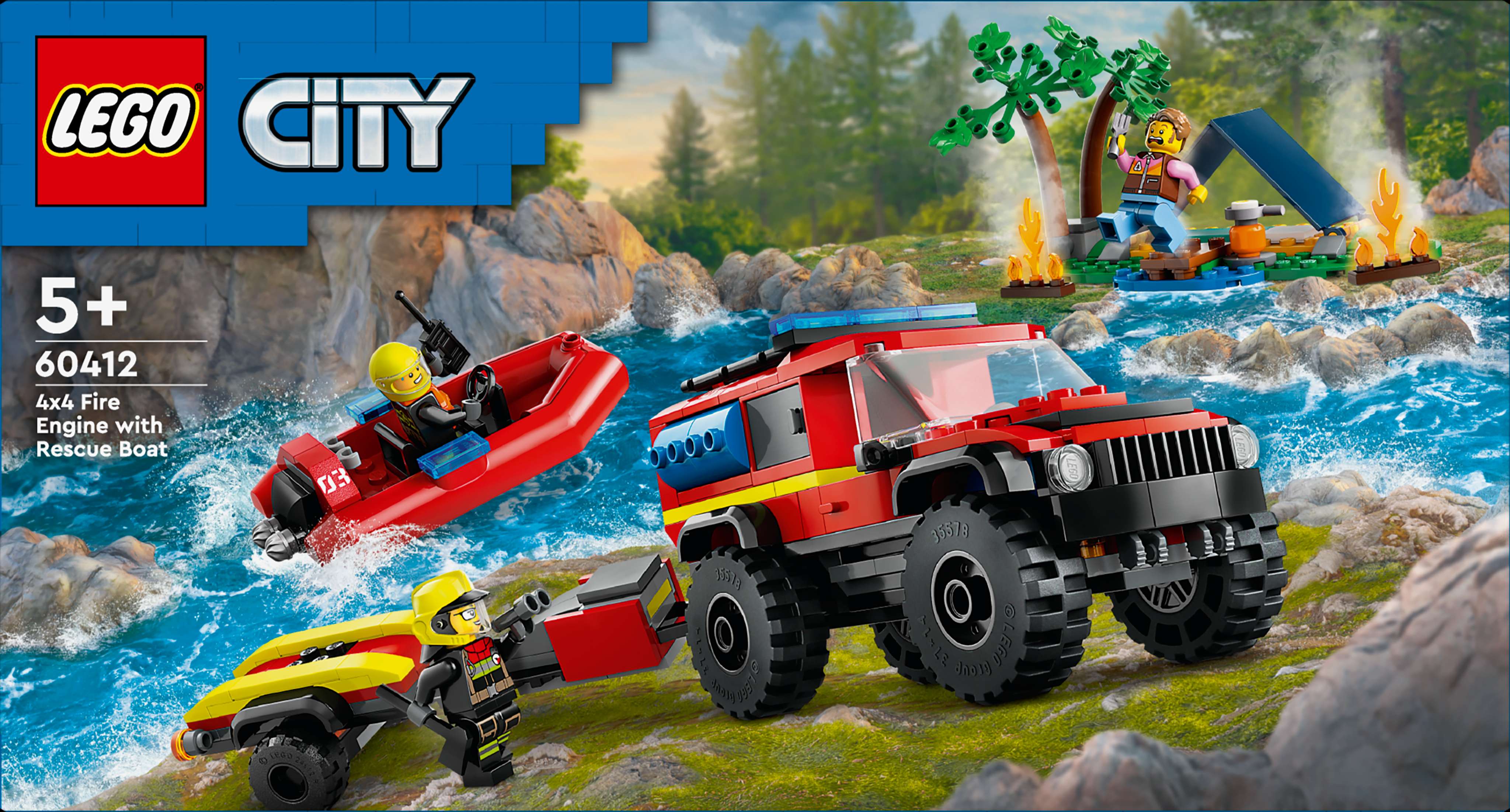 4x4 Fire Truck with Rescue Boat