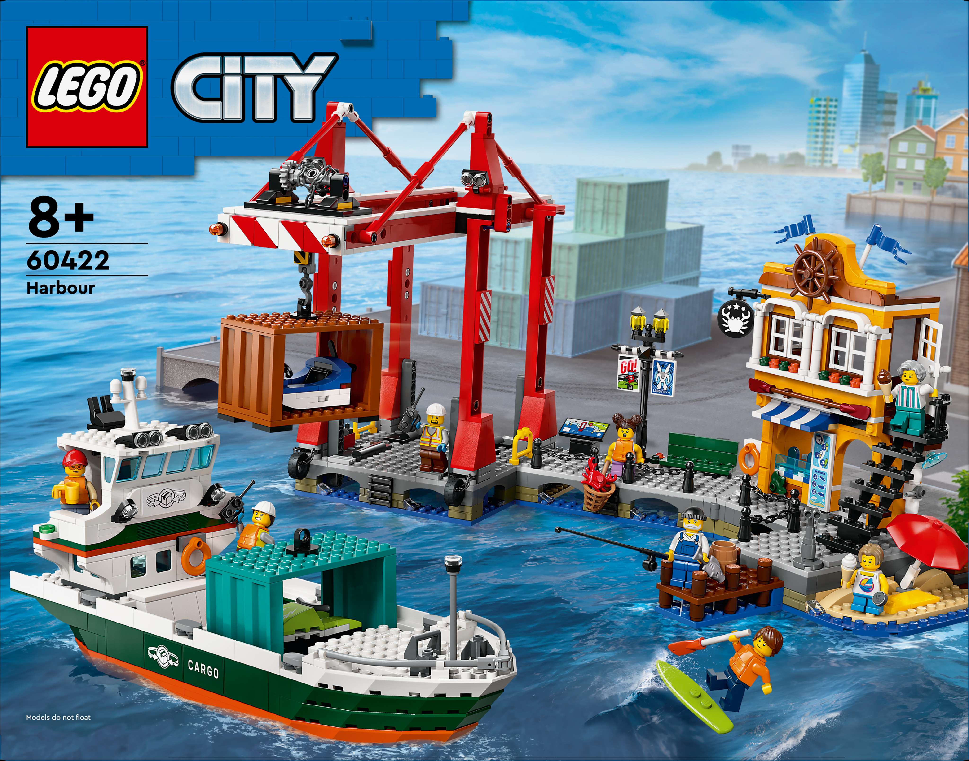 Seaside Harbor with Cargo Ship