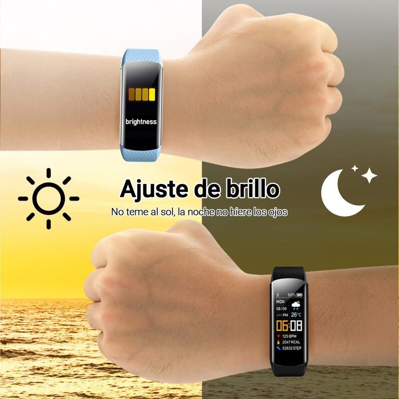 Pulsera Deportiva Inteligente con Monitor de Ritmo Cardíaco