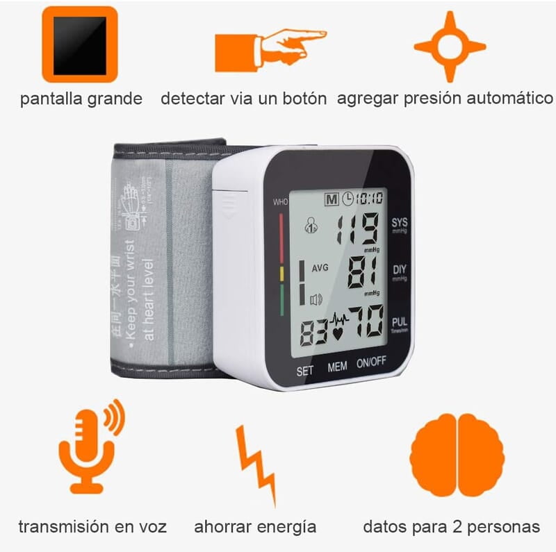 Monitor de Presión Arterial de Muñeca,INGEQUIS