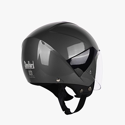 STEELBIRD SBH-5 TRIPLE NINE GLOSSY HONDA GREY C/V 580 MM