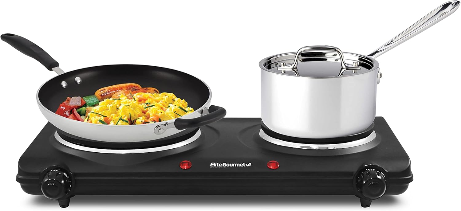 Elite Cuisine anafe eléctrico con control de doble temperatura Elite Cuisine anafe eléctrico con control de doble temperatura