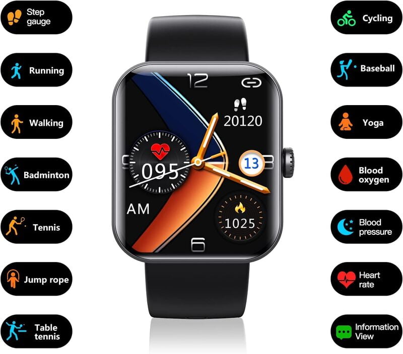 Monitor de glucosa smartwatch, Moda Bluetooth, Alta definición Pantalla Grande