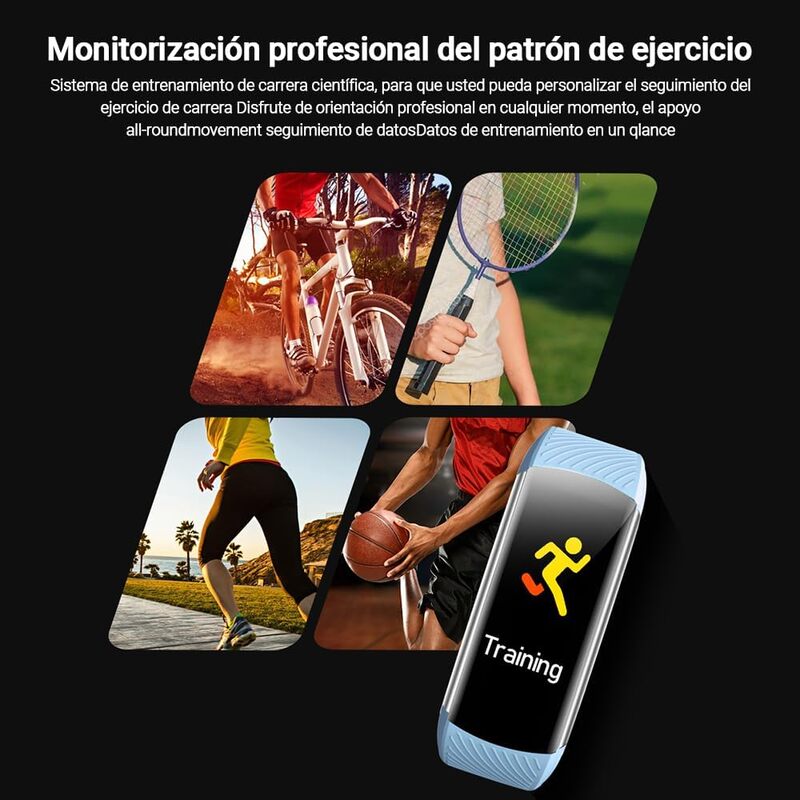 Pulsera Deportiva Inteligente con Monitor de Ritmo Cardíaco