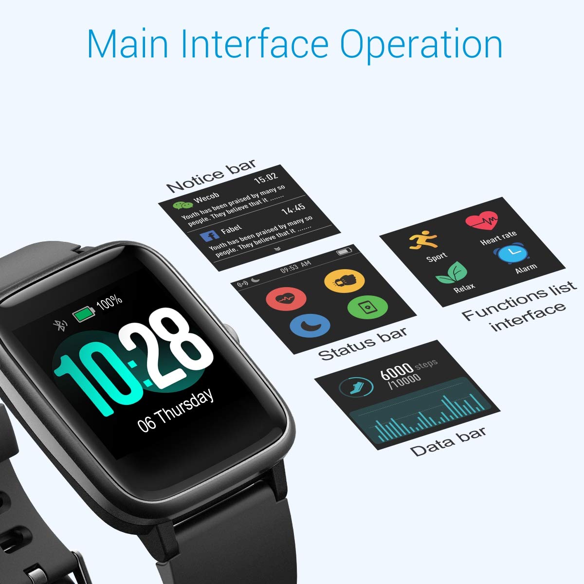 PORTRONICS YOGG-KRONOS SMART WRISTBAND-BLACK (POR991) PORTRONICS YOGG-KRONOS SMART WRISTBAND-BLACK (POR991)