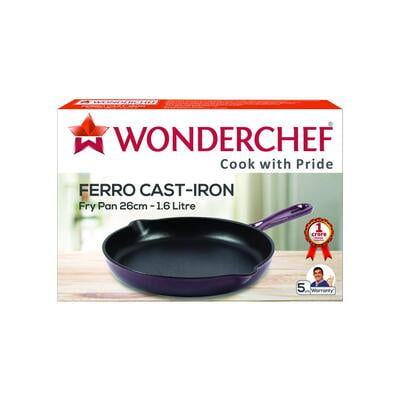 Wonderchef Ferro Cast Iron Fry Pan, 1.6 Liters/26 cm Wonderchef Ferro Cast Iron Fry Pan, 1.6 Liters/26 cm