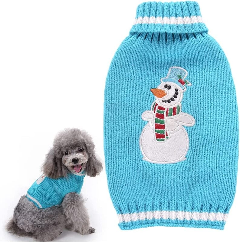CHRISTMAS DOG WINTER JUMPER BLUE - Small CHRISTMAS DOG WINTER JUMPER BLUE - Small