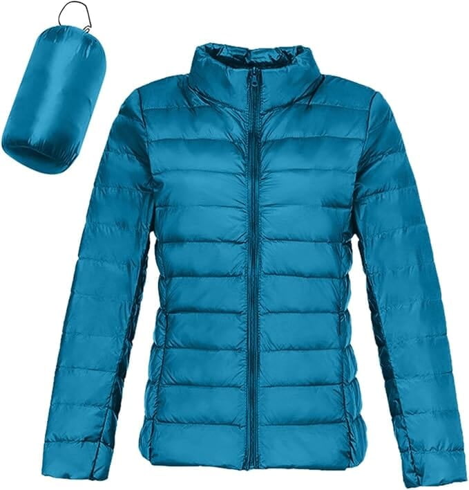 chamarra acolchada para mujer, ligera, plegable,