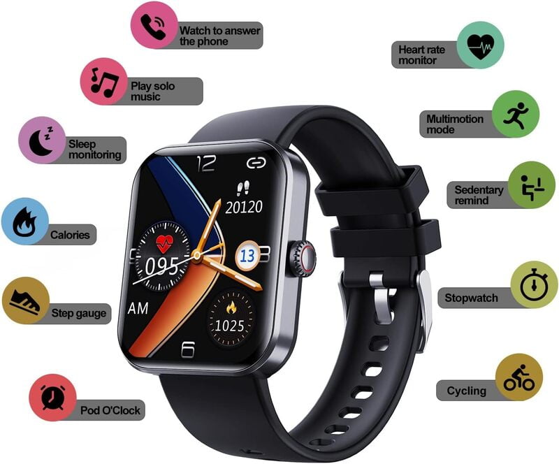 Monitor de glucosa smartwatch, Moda Bluetooth, Alta definición Pantalla Grande